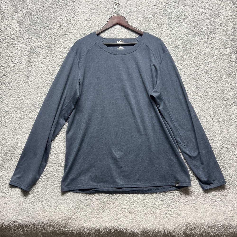 Rei Co Op Mens Long Sleeve Performance Base Layer Shirt Blue Size XL  Hiking